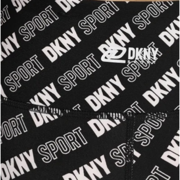 DKNY Sport Womens Logo Print High Waist Active Yoga Bike Shorts - Picture 10 of 16